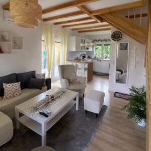 Salon z kanapą i fotelami