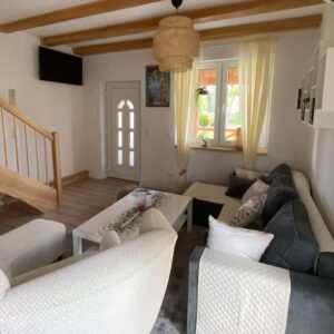 Salon z kanapą i fotelami